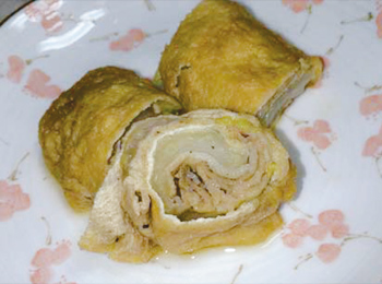 JAあわじ島の特産品レシピ「揚げの豚肉巻」