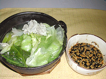JAあわじ島の特産品レシピ「レタスと豚肉の常夜鍋」