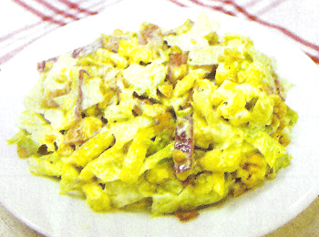 JAあわじ島の特産品レシピ「サツマイモとレタスのサラダ」