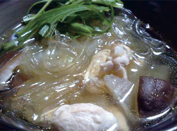 JAあわじ島の特産品レシピ「大根とささみの春雨スープ」