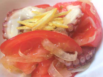JAあわじ島の特産品レシピ「トマトとタコのさっぱり和え」