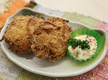 JAあわじ島の特産品レシピ「あっさり！鶏玉カツ」