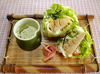 JAあわじ島の特産品レシピ「ちらし寿司のレタス包み　レタスカップ」